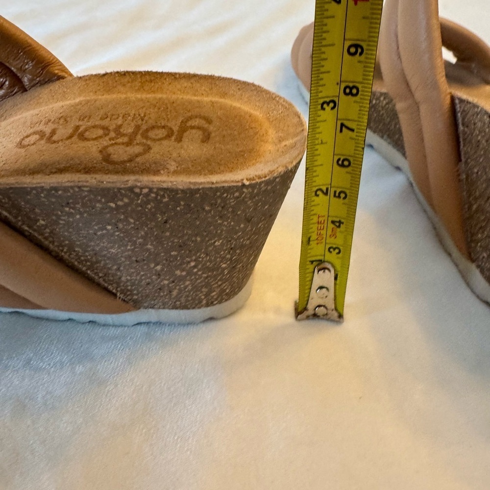 yokono Women's Brown Wedge Sandals, sz 6.5 - Picture 8 of 10